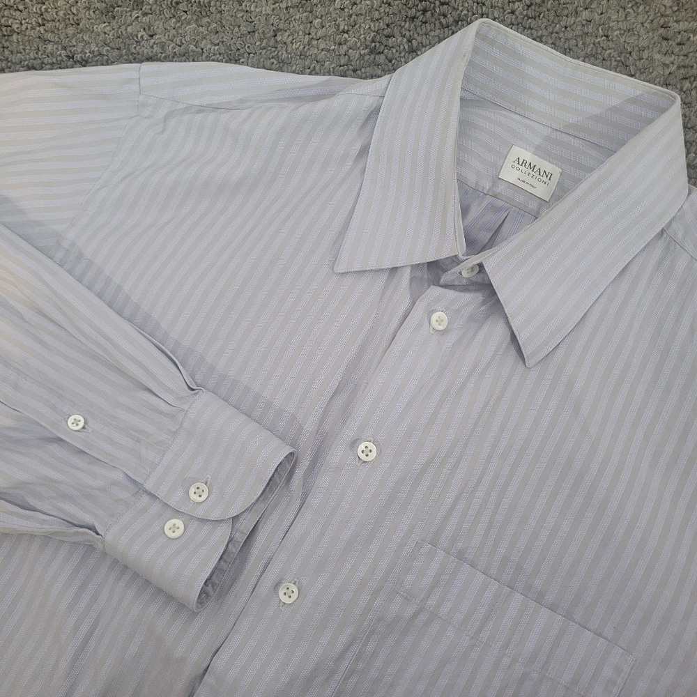 Armani Collezioni Men's Button Up Dress Shirt Size L